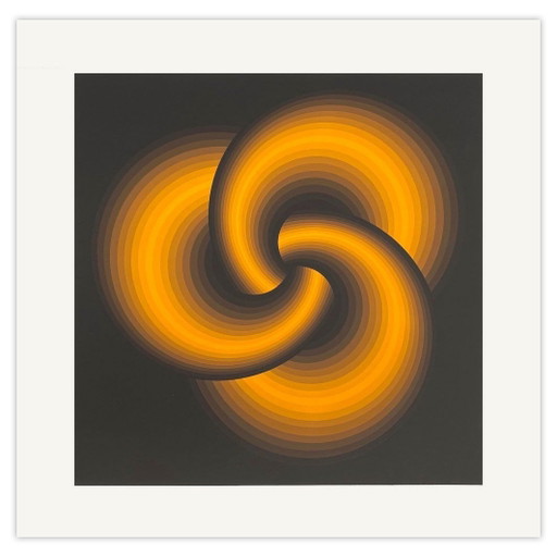 Patrice Allart Zeefdrukcompositie Cinétique III 1975 – lithos zeefdrukken, Paper