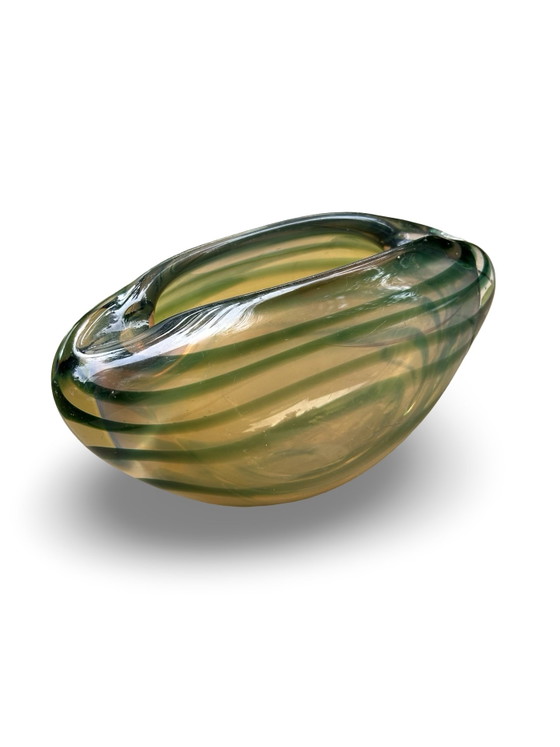 Image 1 of Vintage Serica Swivel Vase Model 4 Floris Meydam 1953 Royal Leerdam Glass Art Design Retro Unique