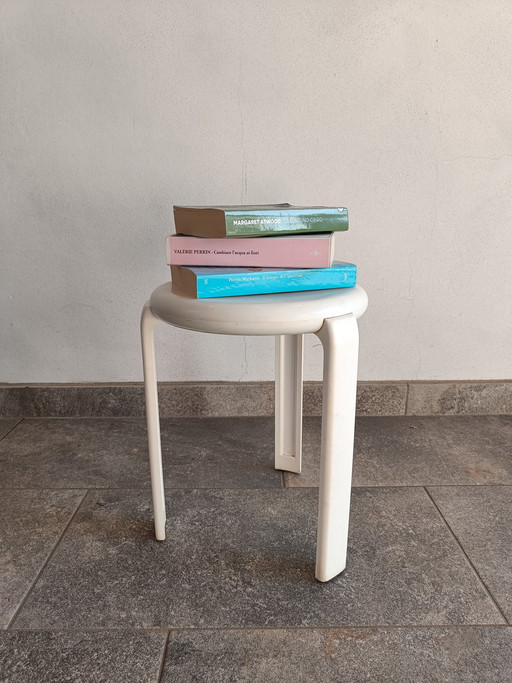 Tabouret/table d'appoint vintage italien en plastique de la marque Metalplastica, années 1970