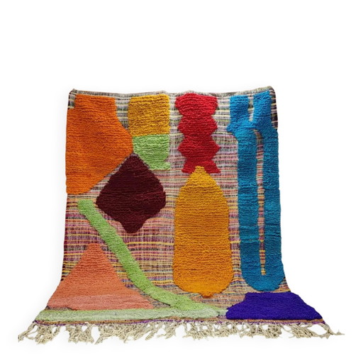 Berber Boujaad rug from Morocco in wool – 290 × 210 cm – abstract design