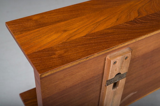 Image 1 of Mid-Century Modernes Wandregal aus Teakholz von Walter Wirtz für Wilhelm Renz, Deutschland, 1960er Jahre