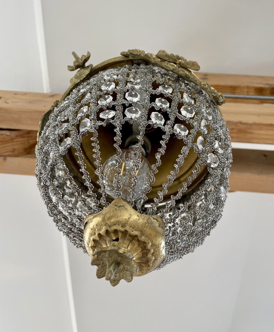 Image 1 of Klassische französische Kronleuchter-Pendelleuchte im Stil Louis XVI.