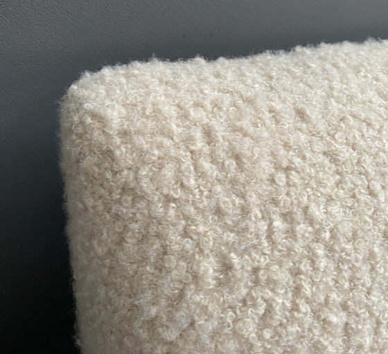 Image 1 of set black and White boucle lounge chairs 1960s