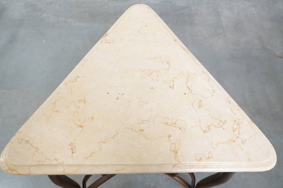 Image 1 of Antique Thonet design side table/side table from the early 20th century with a natural stone top