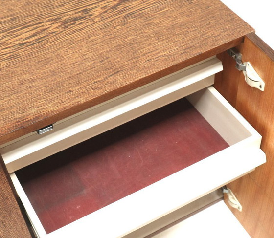 Image 1 of Vintage Wengé hangend dressoir van Banz Bord gemaakt in de jaren ’70