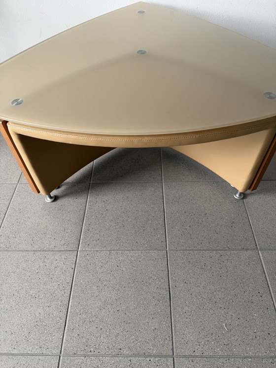 Image 1 of Leolux Joey coffee table + leather side table
