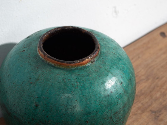 Antique turquoise green vase (c.1820) #32 – Ceramic (photo 20 of 34)