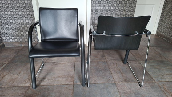 2x Thonet S320 Lederen Stoel – Sillones, Leather, Wood (photo 11 of 12)