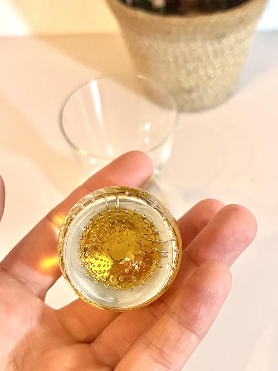 Image 1 of Vintage Italy Murano Wein Gläser 60er mit Blasendekor