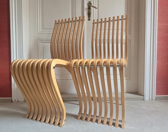 Image 1 of 2x Vitra Edition: Sedia Schizzo – Design di Ron Arad (1989) – Primo proprietario/Pezzi da esposizione