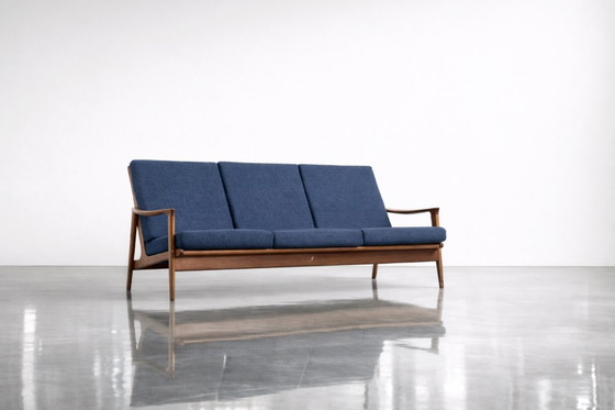 Image 1 of Vintage mid-century Australische moderne teakhouten bank en fauteuils van Parker Furniture, jaren 1950, set van 3