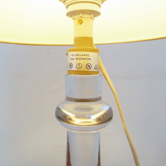 Image 1 of Sheraton model glazen tafellamp, van Michael Bang voor Holmegaard - jaren 70