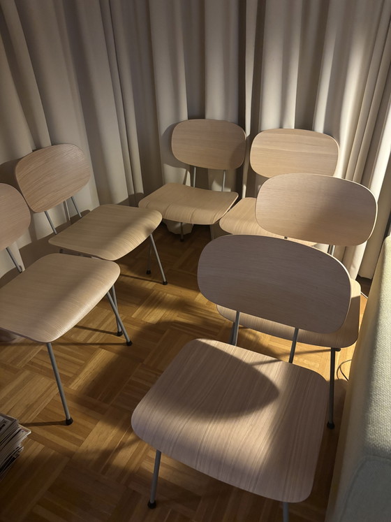 Dining chairs Gispen 116 6x – Metal, Wood (photo 4 of 5)
