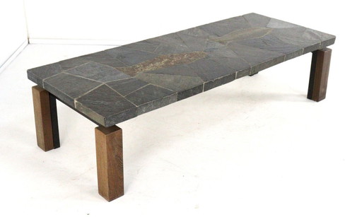 Table basse vintage 'Fish' brutaliste