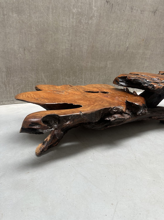 Image 1 of Vintage XL brutalist wabi-sabi coffee table