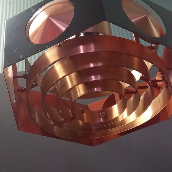 Plafoniera - Plafoniera Vintage Space Age in Rame di Birger Hammerstad – TR&Co, Lampade a sospensione, Copper (photo 8 of 13)