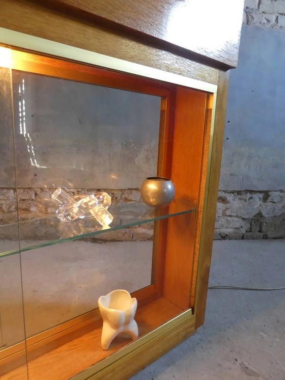 Verlichte plantenbak vitrine uit de jaren 50 – Glas, Vintage (photo 11 of 13)