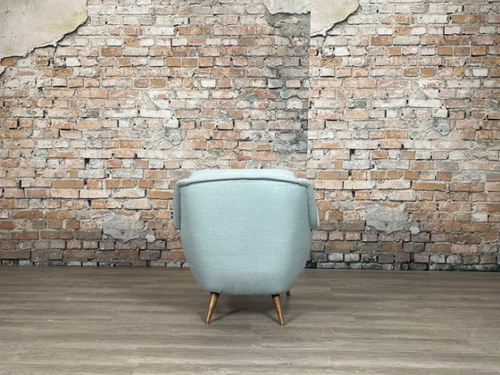 Image 1 of Soft green-blue armchair from the 1950s