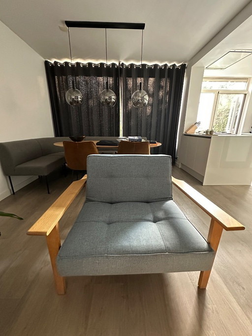 Innovation Splitback-Sessel Frej Hellblau – Innovation Living, fauteuils, Metal, Textile (photo 2 of 8)