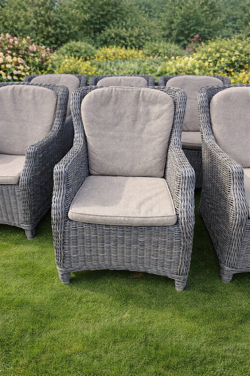 4SO Brighton Gartenstühle, 6-teilig, für alle Jahreszeiten geeignet