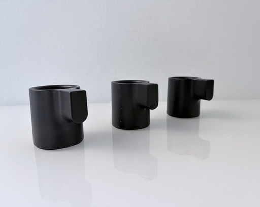Set de 3 Bougeoirs Ikea Ypperlig HAY design noirs