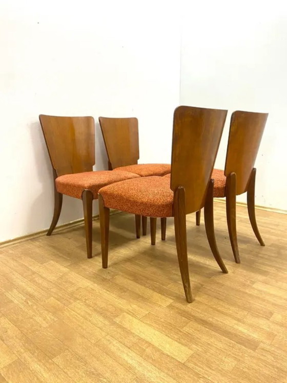 Image 1 of Satz von 4 Stühlen, Jindřich Halabala, 1960er Jahre, Tschechoslowakei