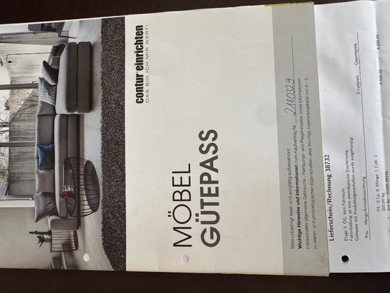 Image 1 of Brühl Roro Medium 3-Seater Leather Pearl Dark-Brown