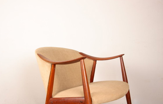 Image 1 of Pair of Scandinavian armchairs in teak and fabric, new Tyrol model by Gerhard Berg for Westnofa 1960.