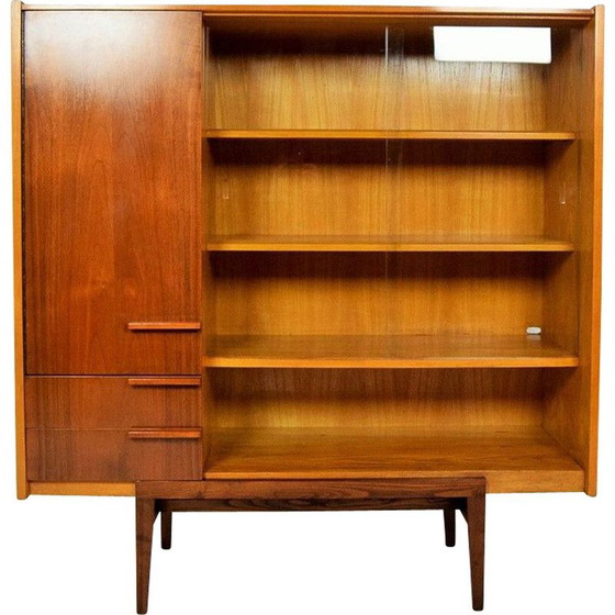 Image 1 of Vintage mahogany and glass bookcase for UP Závody, 1960