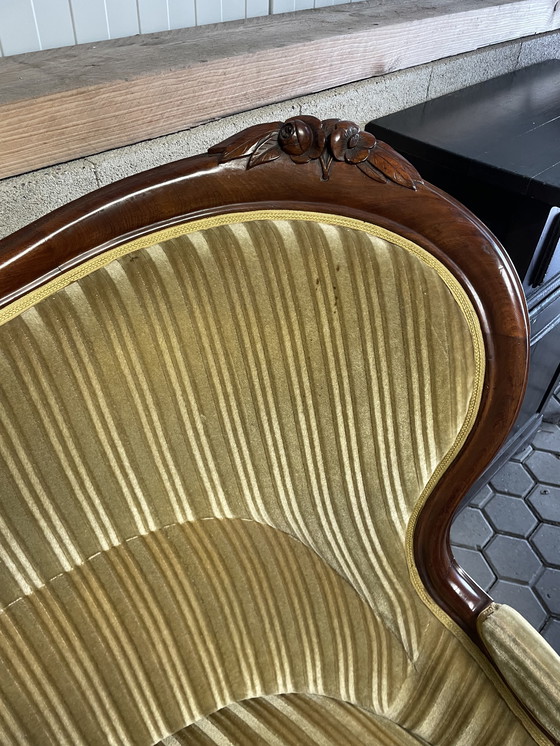 Image 1 of Conjunto de sofás Luis XV antiguos con 2 sillones