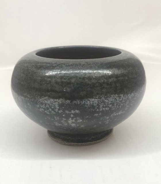 Image 1 of Jarrón esférico de gres belga de nucleación