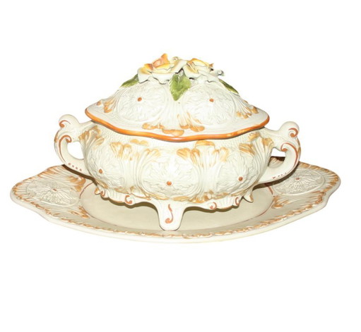 Zuppiera in ceramica Bassano con piattino – Italia – ottime condizioni – servies
