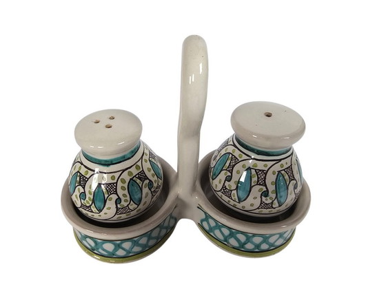 Image 1 of L'Apria Ceramiche Orvieto - salières et poivrières - Majolique - Italie 