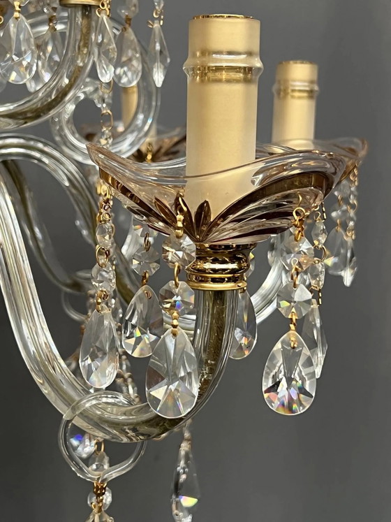Splendore veneziano. Cristallo, vetro, dipinto a mano. 12 punti luce. – Lampadari, Crystal, Glass (photo 7 of 9)