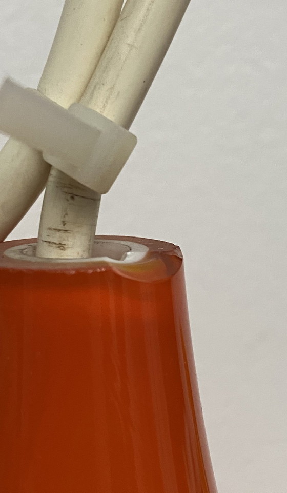 Image 1 of Lámpara colgante Doria de cristal naranja de mediados de siglo