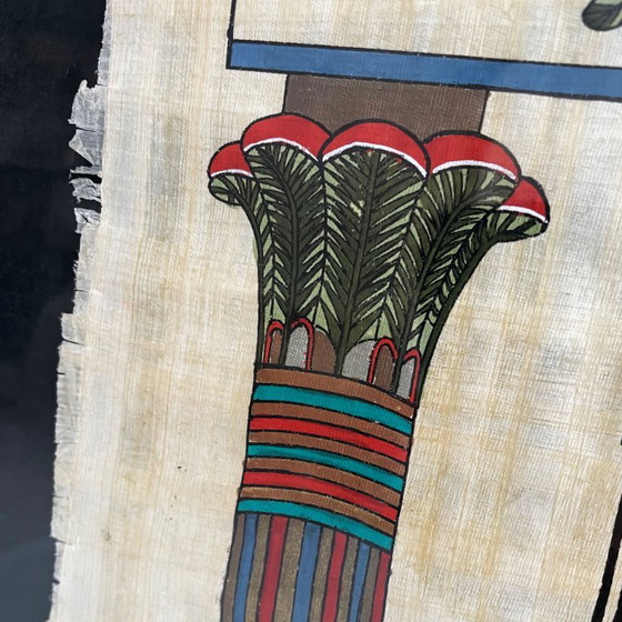 Two signed Egyptian paintings on papyrus – Paintings & Drawings, Other, Paper (photo 12 of 18)