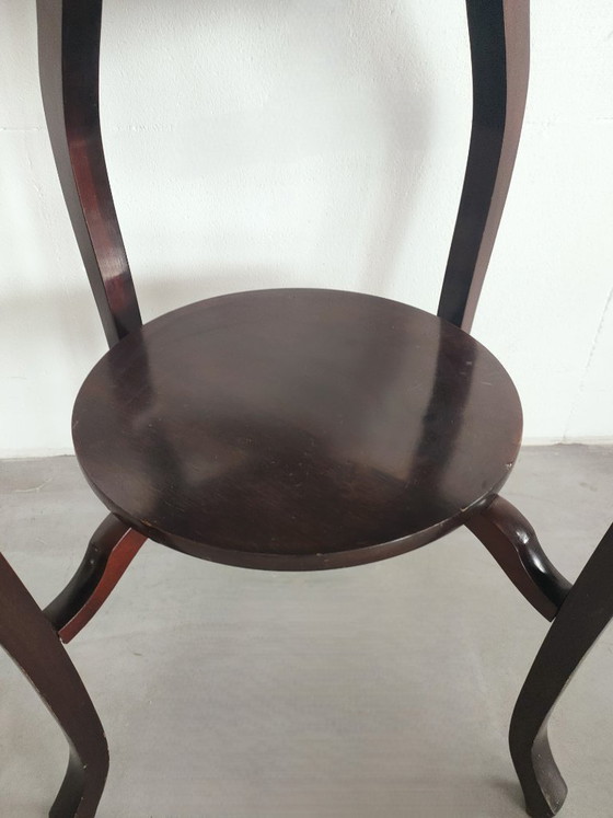 Rare Antique Art Deco / Thonet style Side Table with 'Merezzo' / 'Scagliola' Marble-look Top / 'Trompe-l'œil (photo 5 of 7)