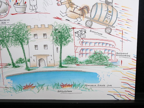 Image 1 of Schlote, Wilhelm - Regensburg - Disegno originale - firmato UNIKAT