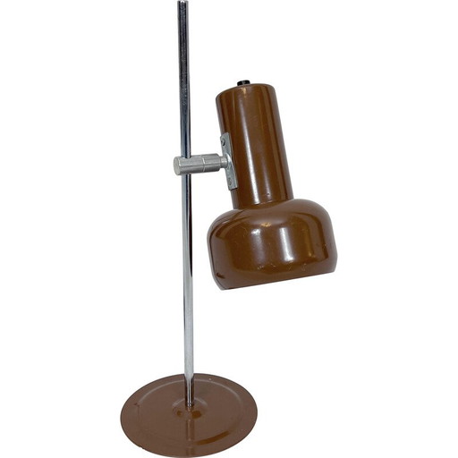 Lámpara de mesa articulada italiana vintage de metal, años 70