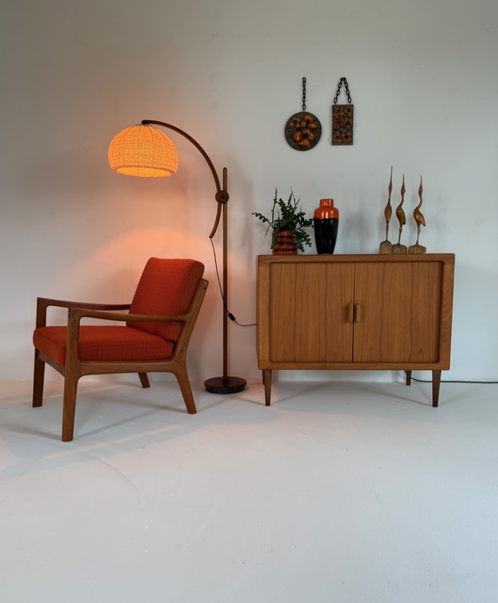 Vintage Teakhouten ‘Archea’ Vloerlamp, Domus ‘70 – Vloerlampen, Wood, Metal (photo 11 of 11)