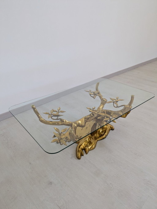 Willy Daro - Side Table - Bonzaï - Brass, Glass