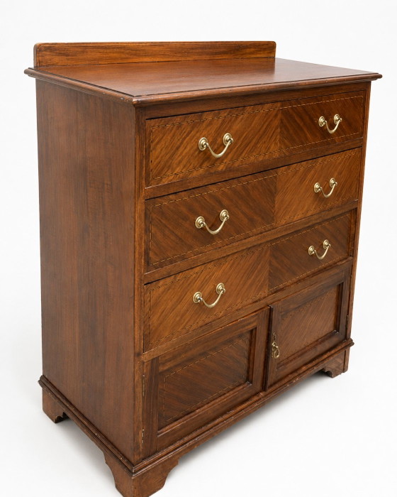 19th Century Chippendale Georgian Commode – Chest of drawers, Wood (photo 4 of 9)