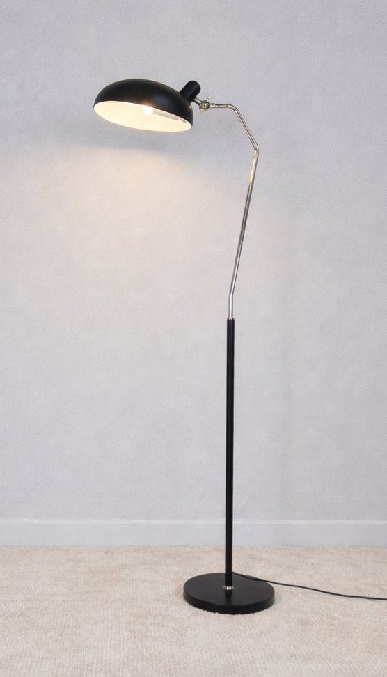 Image 1 of Design brass/black floor lamp Roseanna Bloomingville (swan neck) adjustable head