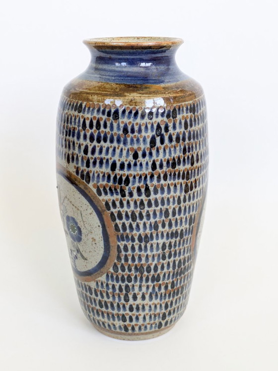 Large hand-painted 32 cm Mexican Tonalá pottery vase 1970s – Ceramic, Vintage (photo 4 of 13)