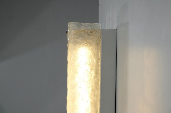 Aplique rectangular de cristal texturizado, Vidrio, Metal, Transparente, 1970 (foto 7 de 15)