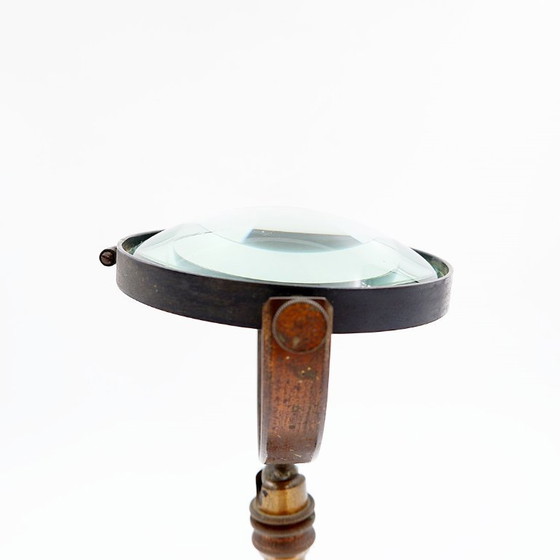 Image 1 of Große Physiklabor-Linse, altes wissenschaftliches Instrument, 19. Jahrhundert
