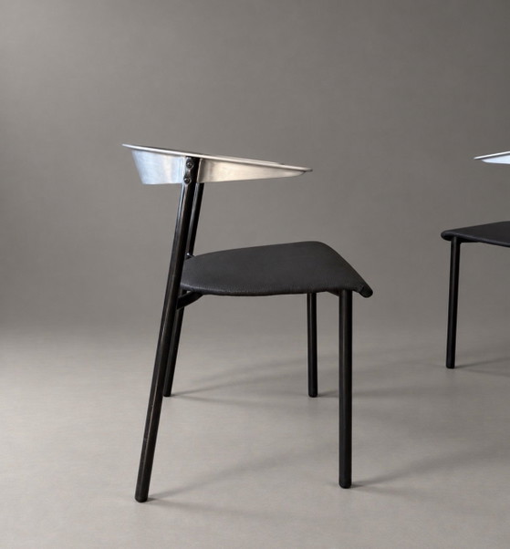4 Sillas de comedor Gala — Bernal & Isern para Sellex, 1988 – Aluminio, Metal (photo 7 of 15)