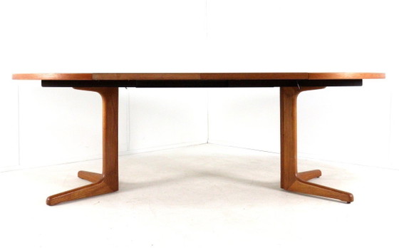 Image 1 of Tavolo da pranzo rotondo allungabile 2x di S. Burchardt Nielsen, design vintage danese.