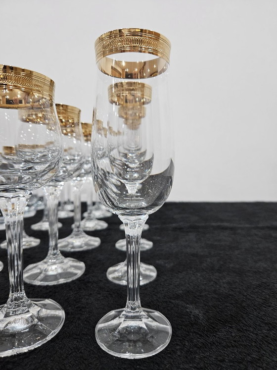 Bicchieri in cristallo dorato vintage, set da 24 – Bicchieri e caraffe, Crystal (photo 10 of 13)