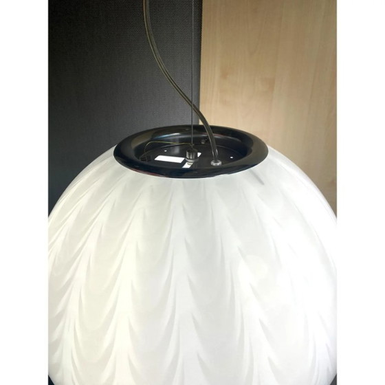 Image 1 of Contemporary Milky-White “Spider” Sphere Table Lamp in Murano Glass